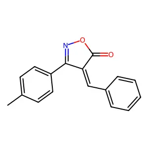 4-benzylidene-3-(4-methylphenyl)-5(4H)-isoxazolone structure