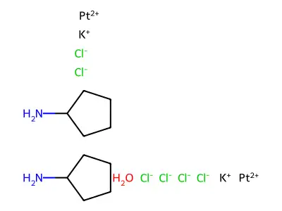 Trichloro(cyclopentylamine)platinate(0) structure