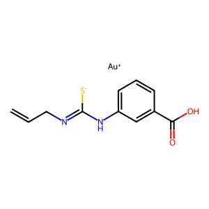 [(Z)-N-allyl-N'-(3-carboxyphenyl)carbamimidoyl]sulfanylgold structure
