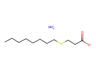 propanoic acid, 3-(octylthio)-, ammonium salt structure