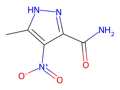 5-methyl-4-nitro-1H-pyrazole-3-carboxamide structure