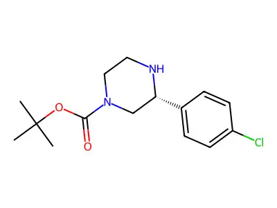 Tert-butyl 3-(4-chlorophenyl)piperazine-1-carboxylate structure