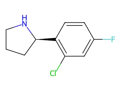2-(2-Chloro-4-fluorophenyl)pyrrolidine structure