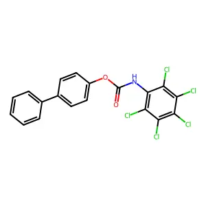 (4-phenylphenyl) N-(2,3,4,5,6-pentachlorophenyl)carbamate structure