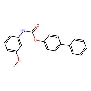 (4-phenylphenyl) N-(3-methoxyphenyl)carbamate structure