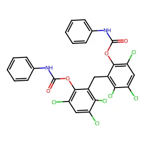Phenol, 2,2'-methylenebis(3,4,6-trichloro-, bis(phenylcarbamate) structure