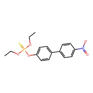 Phosphorothioic acid, O,O-diethyl O-(4'-nitro(1,1'-biphenyl)-4-yl) ester structure