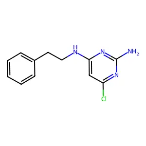 N-(2-amino-6-chloro-4-pyrimidinyl)-N-phenethylamine structure