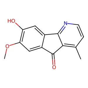 Indeno(1,2-b)pyridin-5-one, 8-hydroxy-7-methoxy-4-methyl- structure