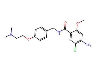 Benzamide, 4-amino-5-chloro-N-((4-(2-(dimethylamino)ethoxy)phenyl)methyl)-2-methoxy- structure