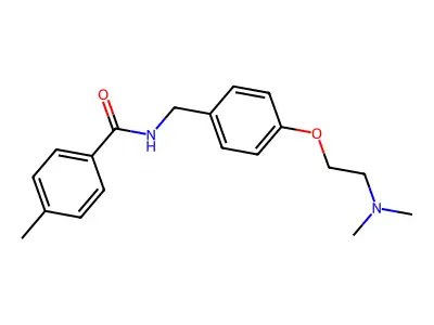 Benzamide, N-((4-(2-(dimethylamino)ethoxy)phenyl)methyl)-4-methyl- structure