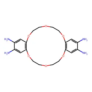 6,7,9,10,17,18,20,21-Octahydrodibenzo[b,k][1,4,7,10,13,16]hexaoxacyclooctadecine-2,3,13,14-tetraamine structure