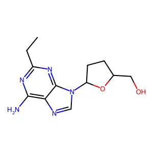 Adenosine, 2',3'-dideoxy-2-ethyl- structure