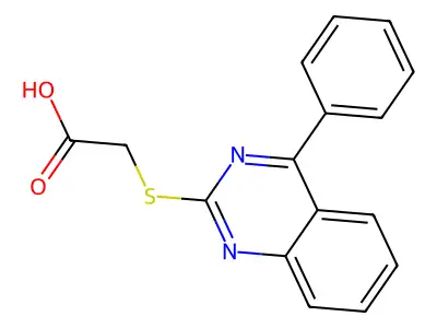 [(4-Phenylquinazolin-2-yl)sulfanyl]acetic acid structure