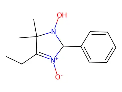 5-ethyl-3-hydroxy-4,4-dimethyl-1-oxido-2-phenyl-2H-imidazol-1-ium structure