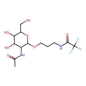 Trifluoroacetamidopropyl-2-acetamido-2-deoxygalactopyranoside structure