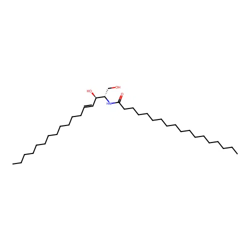 N-[(E,2S,3R)-1,3-dihydroxyheptadec-4-en-2-yl]octadecanamide structure