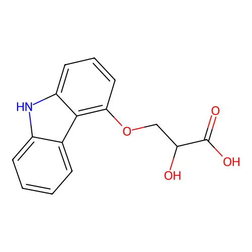 3-(9H-Carbazol-4-yloxy)-2-hydroxypropanoic acid structure