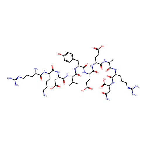 Arg-Lys-Asp-Val-Tyr-Glu-Glu-Ala-Glu-Asn structure