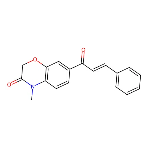 2H-1,4-Benzoxazin-3(4H)-one, 4-methyl-7-(1-oxo-3-phenyl-2-propenyl)-, (E)- structure