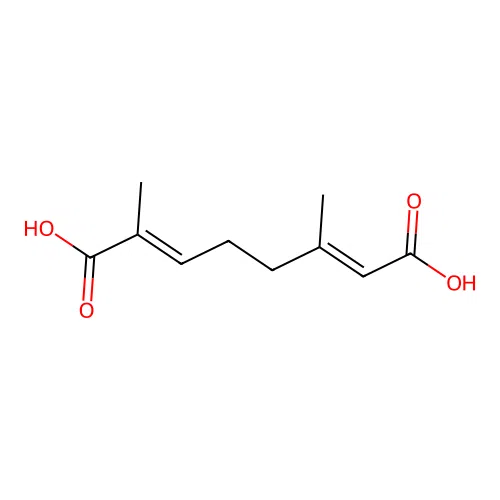 2,6-Dimethyl-2,6-octadiene-1,8-dioic acid structure