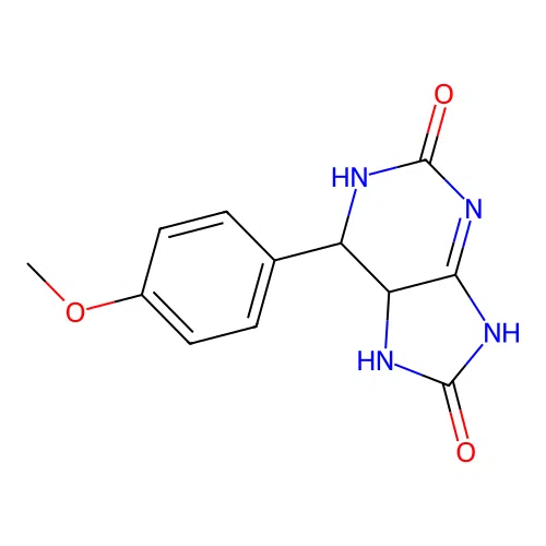 6-(4-Methoxyphenyl)-1,5,6,7-tetrahydropurine-2,8-dione structure