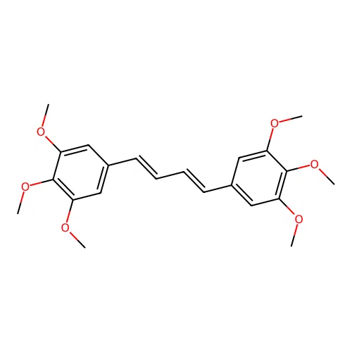 1,1'-(1,3-Butadiene-1,4-diyl)bis(3,4,5-trimethoxybenzene) structure