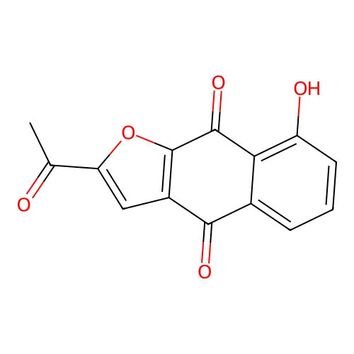 Naphtho[2,3-b]furan-4,9-dione, 2-acetyl-8-hydroxy- structure
