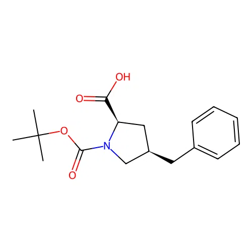 (4R)-1-N-Boc-4-Benzyl-D-proline structure