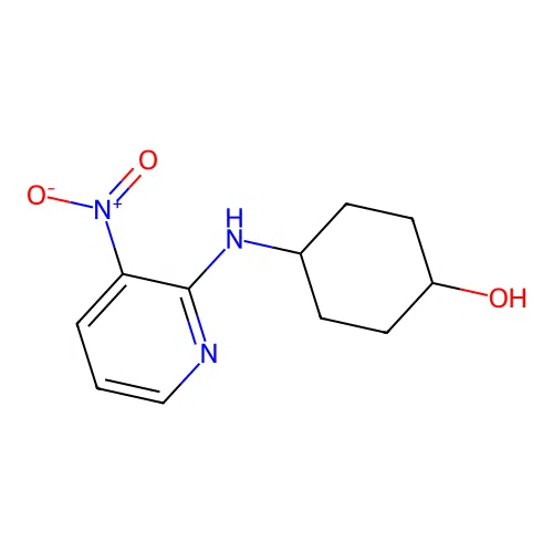 (1R,4R)-4-(3-Nitropyridine-2-ylamino)cyclohexanol structure