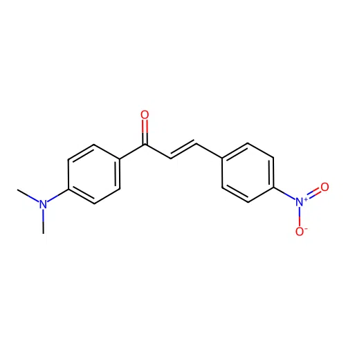 trans-4'-Dimethylamino-4-nitrochalcone structure