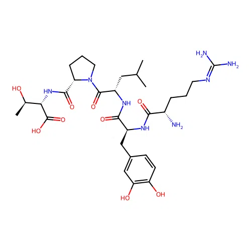H-Arg-Tyr(3-OH)-Leu-Pro-Thr-OH structure