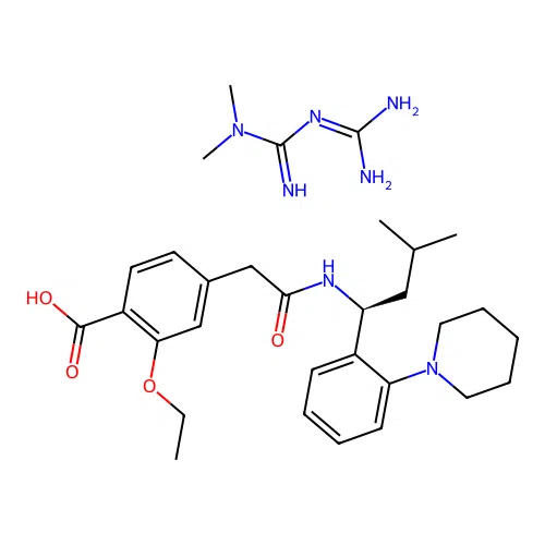 Metformin hydrochloride; repaglinide structure