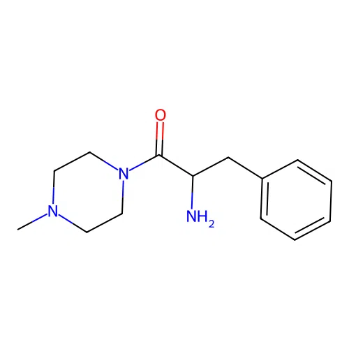 2-Amino-1-(4-methylpiperazin-1-yl)-3-phenylpropan-1-one structure