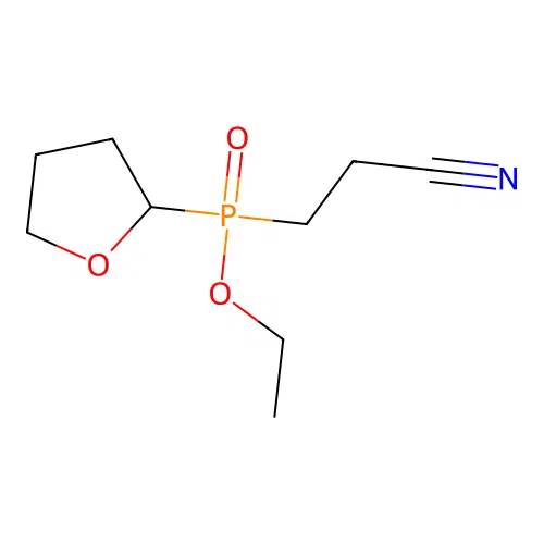 Ethyl 2-cyanoethyl(tetrahydrofuran-2-yl)-phosphinate structure