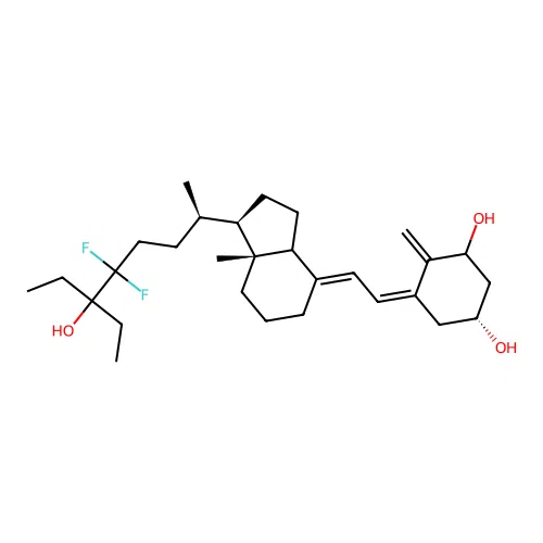24,24-difluoro-1,25-dihydroxy-26,27-dimethylvitamin D3 structure