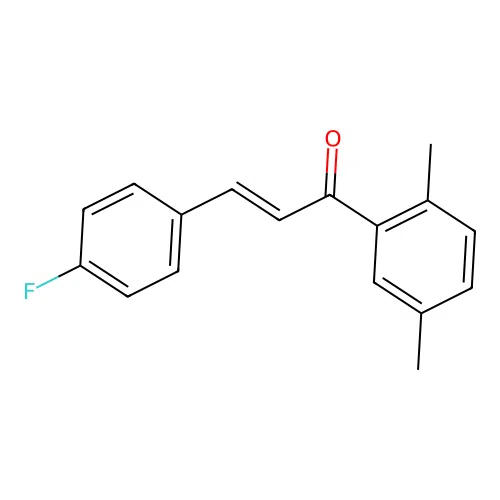 (E)-1-(2,5-dimethylphenyl)-3-(4-fluorophenyl)prop-2-en-1-one structure