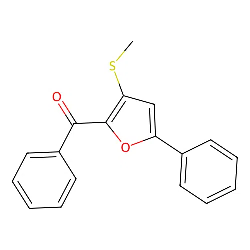[3-(Methylsulfanyl)-5-phenyl-2-furyl](phenyl)methanone structure