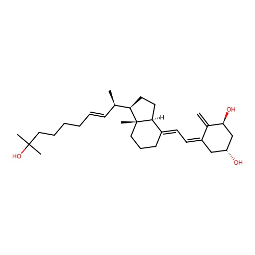 1,25-dihydroxy-24-trihomo-22-ene-vitamin D3 structure