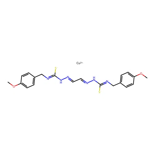 C20H22CuN6O2S2 structure