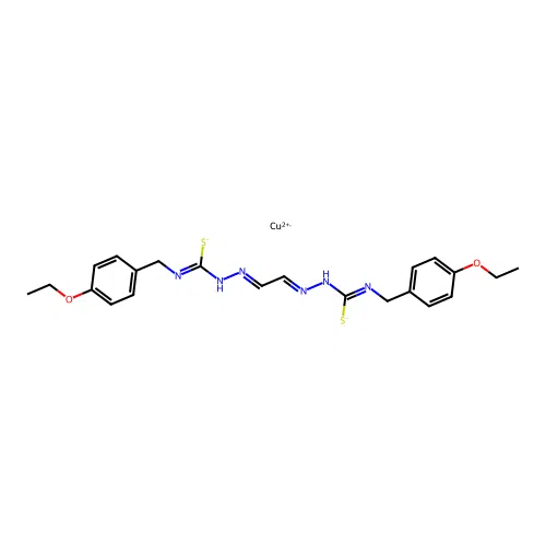 C22H26CuN6O2S2 structure