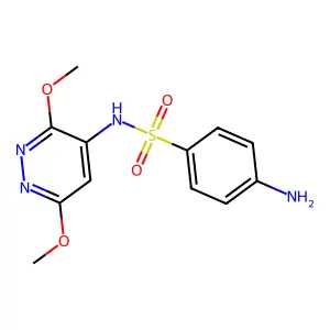 3,6-Dimethoxy-4-sulfanilamidopyridazine structure