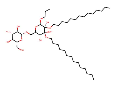 1,2-di-O-tetradecyl-3-O-(6-O-glucopyranosyl-glucopyranosyl)glycerol structure