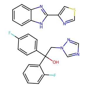 Flutriafol-thiabendazole mixt. structure