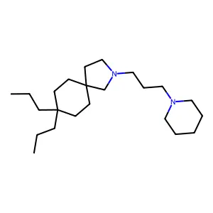 2-(3-(1-Piperidinyl)propyl)-8,8-dipropyl-2-azaspiro(4.5)decane structure