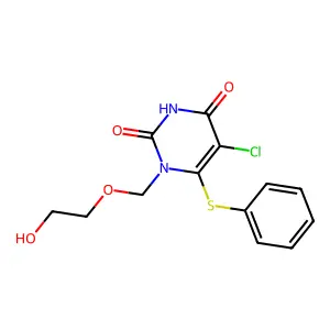 5-Chloro-1-((2-hydroxyethoxy)methyl)-6-(phenylthio)uracil structure
