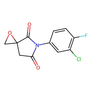 6-(3-Chloro-4-fluorophenyl)-1-oxa-6-azaspiro(2.4)heptane-5,7-dione structure