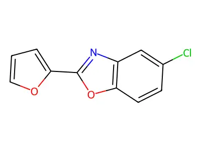 Benzoxazole, 5-chloro-2-(2-furanyl)- structure