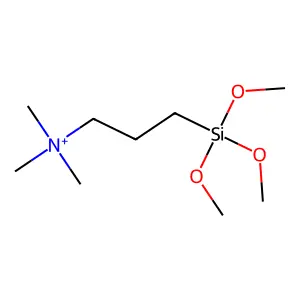 N,N,N-trimethyl-3-(trimethoxysilyl)propan-1-aminium structure