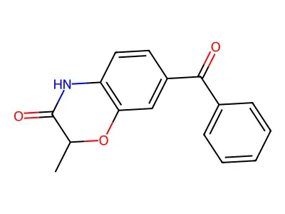 (3-Hydroxy-2-methyl-2H-1,4-benzoxazin-7-yl)(phenyl)methanone structure
